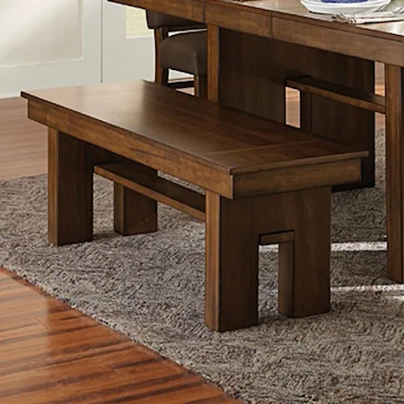 Contemporary Dining Bench with Cut-away Design